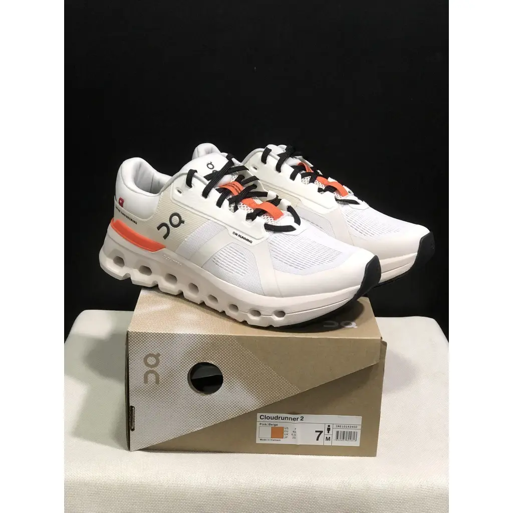 On Running On Cloud Cloudrunner 2 Running Shoes for men and women Sneakers couple Unisex New mesh breathable cushioning White, gray, blue, black HODO