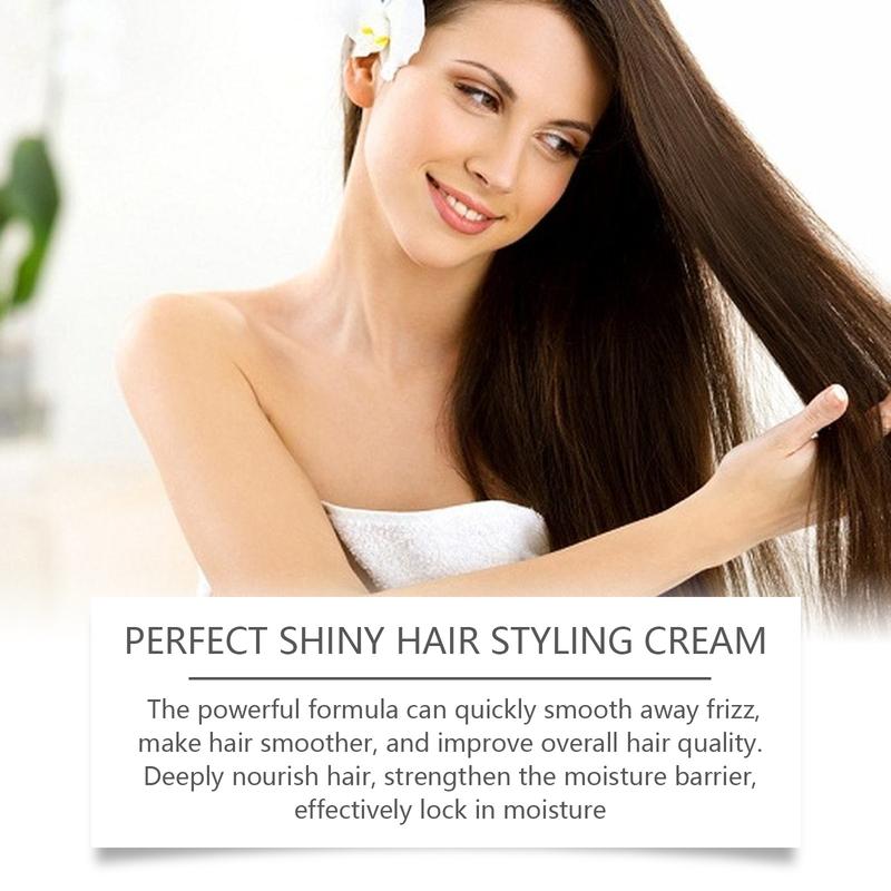 Product Introduction of Smooth Curl Styling Cream, Anti-Frizz & Hydrating Hair Cream, Long-Lasting Shine, Natural Curl Definition, 100g Wax for Women 15
