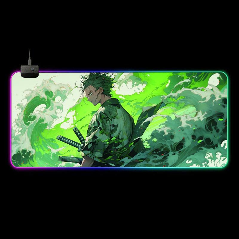 Pad chuột RGB, lót chuột led 80x30cm và 90x40cm chuyên game đa dạng mẫu mã anime lót chuột gaming RGB bề mặt speed dày 4mm chống trơn trượt