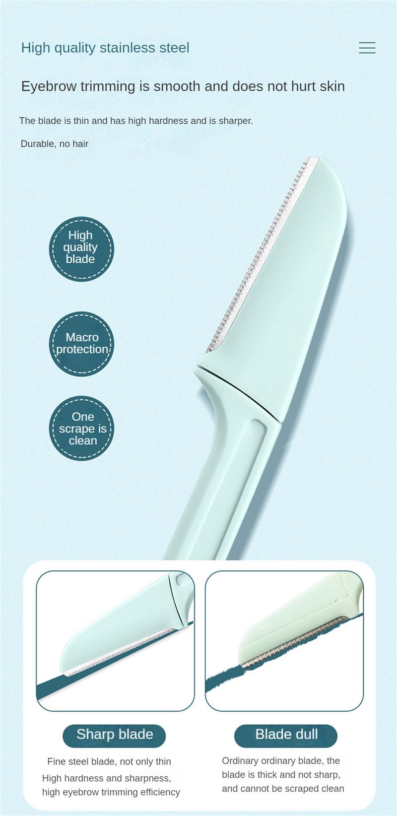 Product Introduction of Bộ Dụng Cụ Tỉa Lông Mày Có Thể Gập Lại BOLONZI, Dụng Cụ Cạo Râu, [Thanh Toán Khi Nhận Hàng] 18