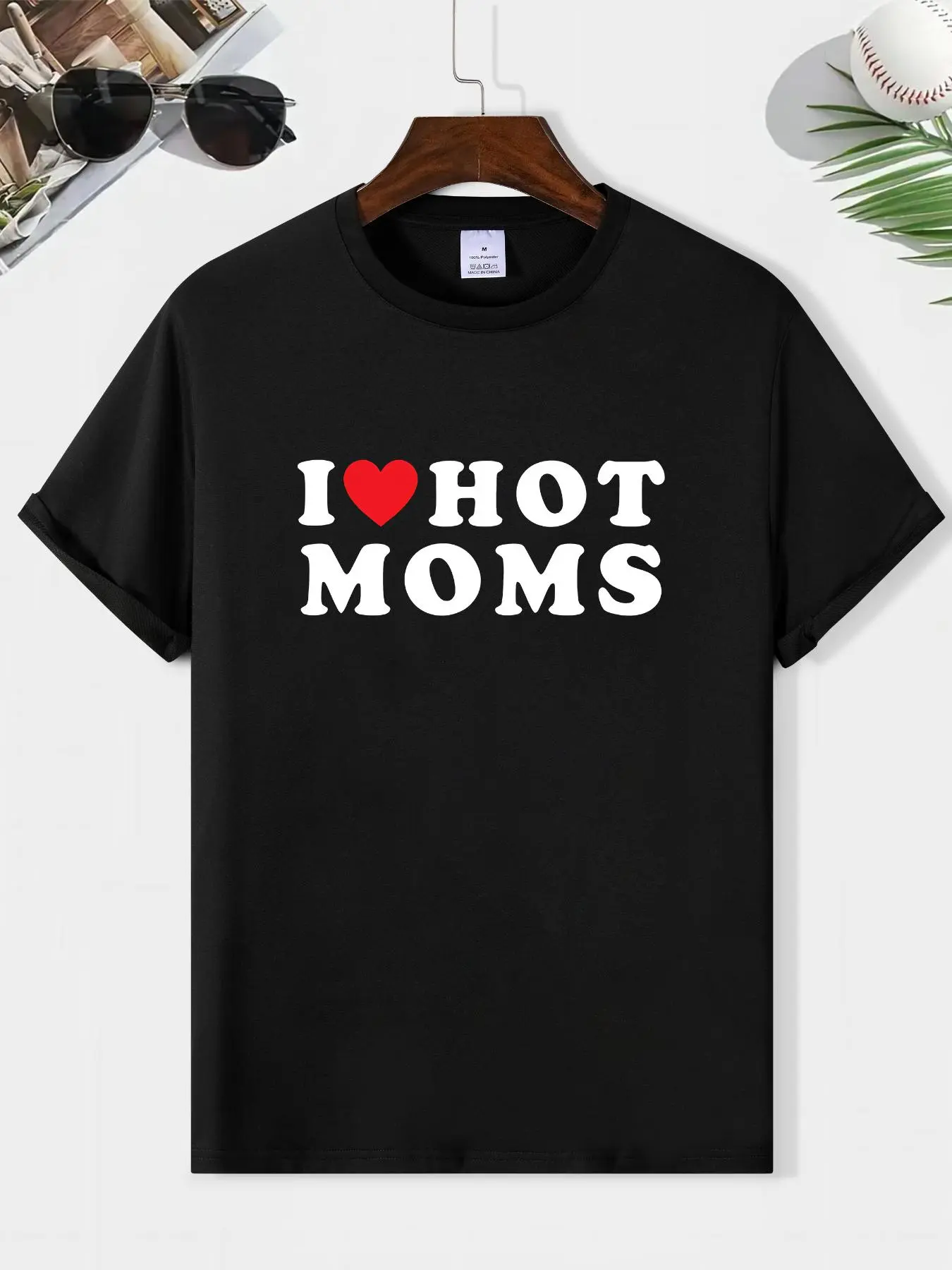 Men's Regular Fit Letter Print Round Neck Tee, Short Sleeve Crew Neck T-Shirt, Casual Summer Top for Men, Clothing