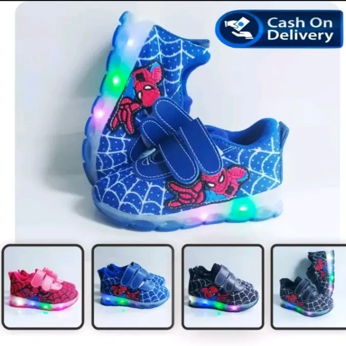 SEPATU SNEAKER LED spiderman anak laki-laki terbaru 2