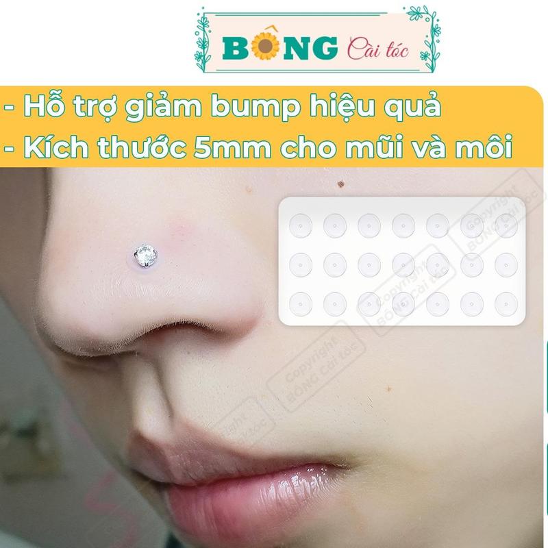  Set nopull disc nẹp bump và đệm siết cho lỗ xỏ mũi môi chất liệu cao su thân thiện NB30 - khuyên tai BÔNG Cài Tóc pump  khuyên 