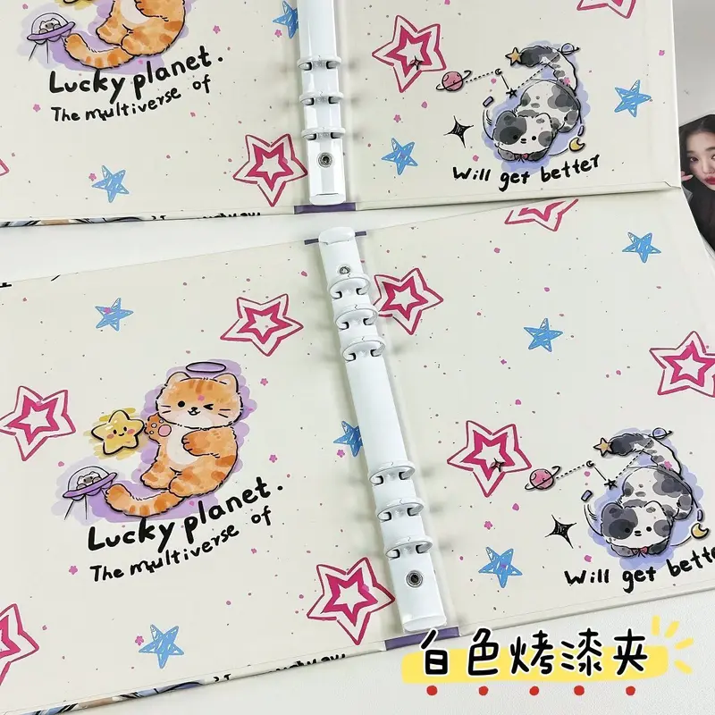 Binder A5 6 Còng “Lucky Planet” Chất Liệu Giấy Bìa Cứng - Binder Đựng Card 4 Ô, Album Đựng Ảnh Size A5 4