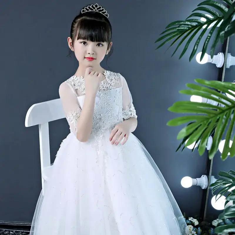 Váy Công Chúa, Phong Cách Quý Cô, Dành Cho Bé Gái, Thời Trang, Thiết Kế Hoa, Thích Hợp Biểu Diễn Piano, Người Dẫn Chương Trình Váy Dạ Hội, Đi Chân, Trình Diễn 2