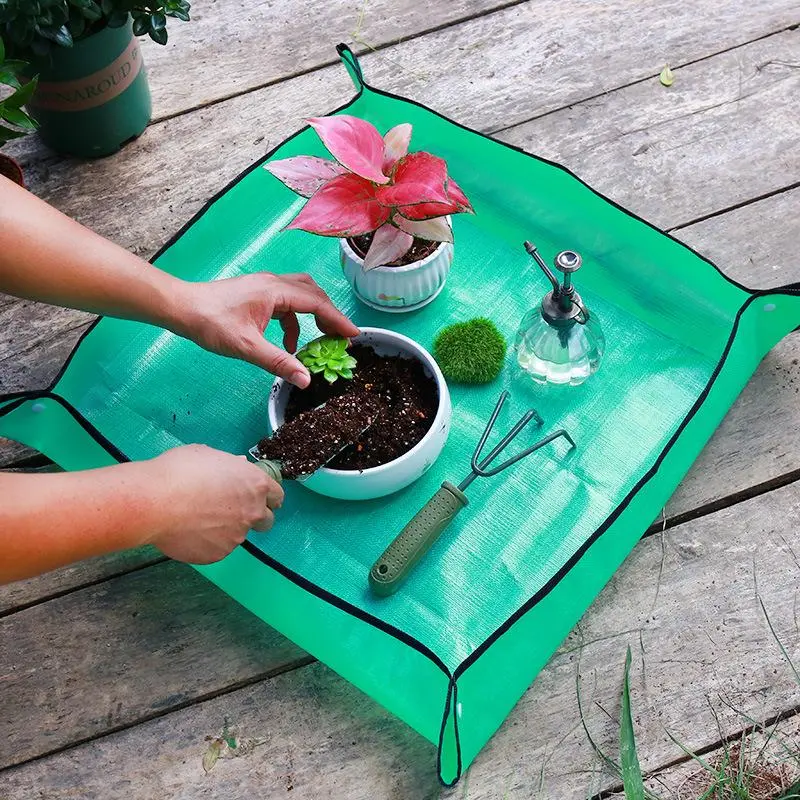 Gardening Pot Mat, Foldable Non-slip Indoor & Outdoor Plant Pot Tray, Gardening Accessories 0