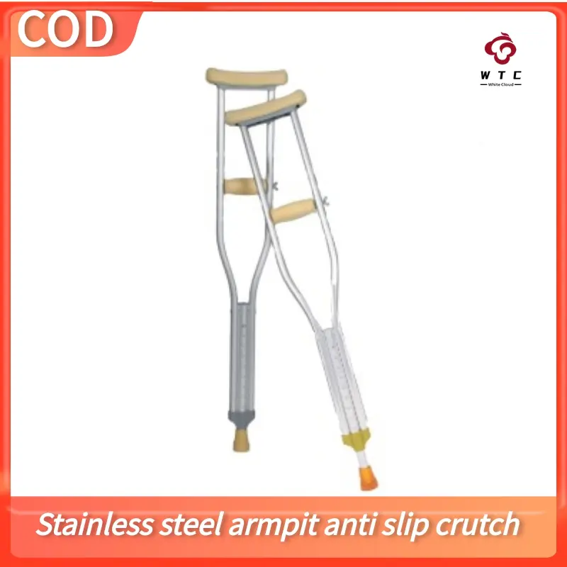 WTC * PRO HEALTH CARE aluminum adjustable grip crutch with armrest pad light weight (adult, elderly)