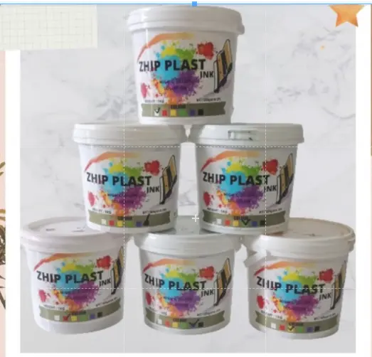 ZHIPPLAST TINTA PLASTISOL KEMASAN 1 KILOGRAM Paint Black Red