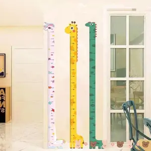 Pengukur Tinggi Badan Stiker Dinding/Wall Sticker Kartun Stiker Tinggi Badan Anak/ Height Sticker Unicorn Dinosaur Giraffe Kids Room 180*13.8CM