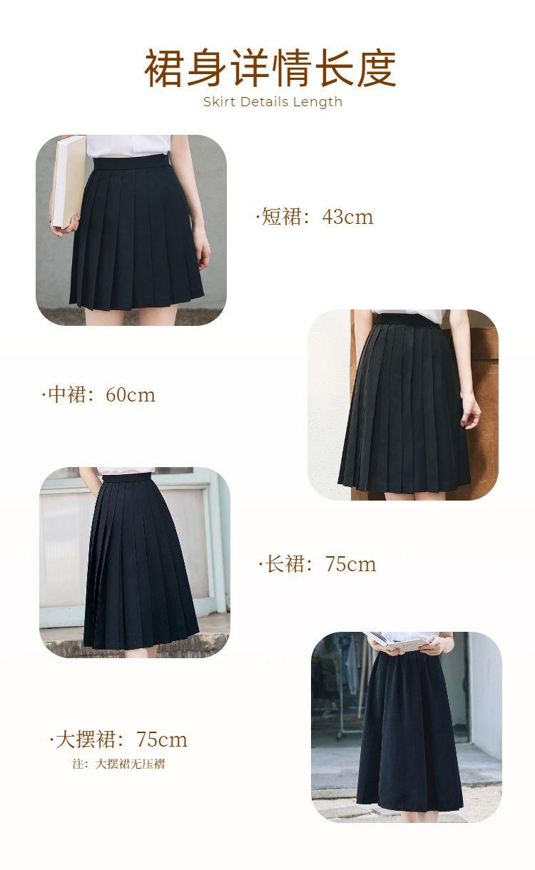 Product Introduction of British Academic Style Outfit - White Bow Blouse + Pleated Skirt Set (High School Choir Uniform, Graduation Performance Dress) 15