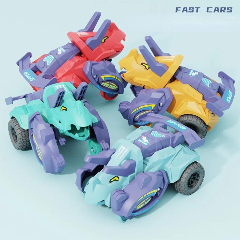 Product Introduction of Collision Transformation Vehicle Dinosaur Deformation Car Toy Plastic Inertia Model Car Funny Toys For Boy Kids Holiday Gifts 0