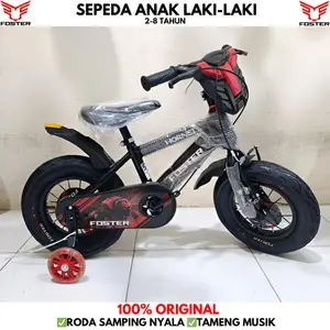 (BONUS MUSIK) SEPEDA BMX Anak Laki Laki Foster 5503-3: Ukuran 12 16 18 Inch & Usia 2-8 Tahun