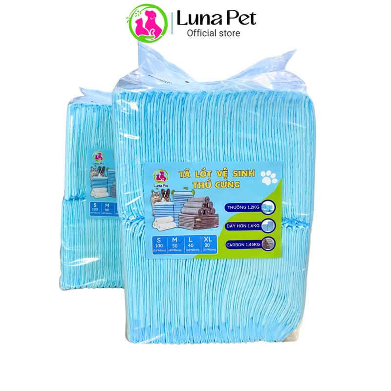  Tã giấy lót chuồng cho chó mèo siêu thấm hút LunaPet TG01- Tã lót khay chó mèo nhiều kích thước bán lẻ 