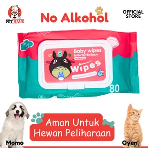 Tisu Basah / Tissue Basah / Wet Wipes Untuk Membersihkan Mata Dan Telinga Kucing, Kelinci dan Anjing Non Alkohol Non Pewangi Aman