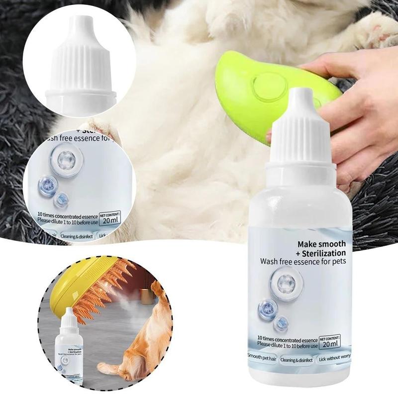 Product Introduction of 3-5pc Cat Steam Brush Wash Free Essence Hair Serum Animal Grooming Essence Cat Dog Depilation for Cat Steamy Brush Pet Cleaning 7