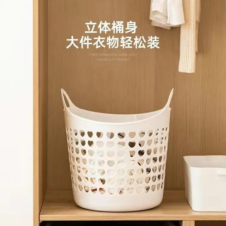 Giỏ Đựng Quần Áo Bẩn, Gấp Gọn, Thoáng Khí, Thiết Kế Rỗng Phong Cách Bắc Âu, Thích Hợp Sử Dụng Trong Gia Đình Và Phòng Tắm, Thích Hợp Cho Quần Dài Xếp Nếp, Giỏ Đựng Đồ, Kiểu Chèn Rổ 5
