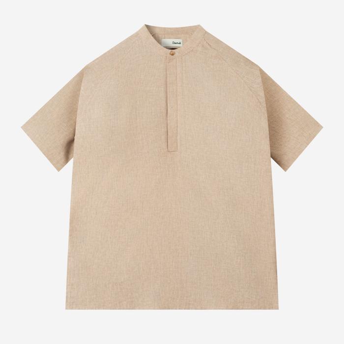 Gambar Baju Muslim Duha Muslimwear - Iyaad Pull-Over Shirt Short Sleeve - Khaki dari Duha Muslim Wear Kota Tangerang Tokopedia