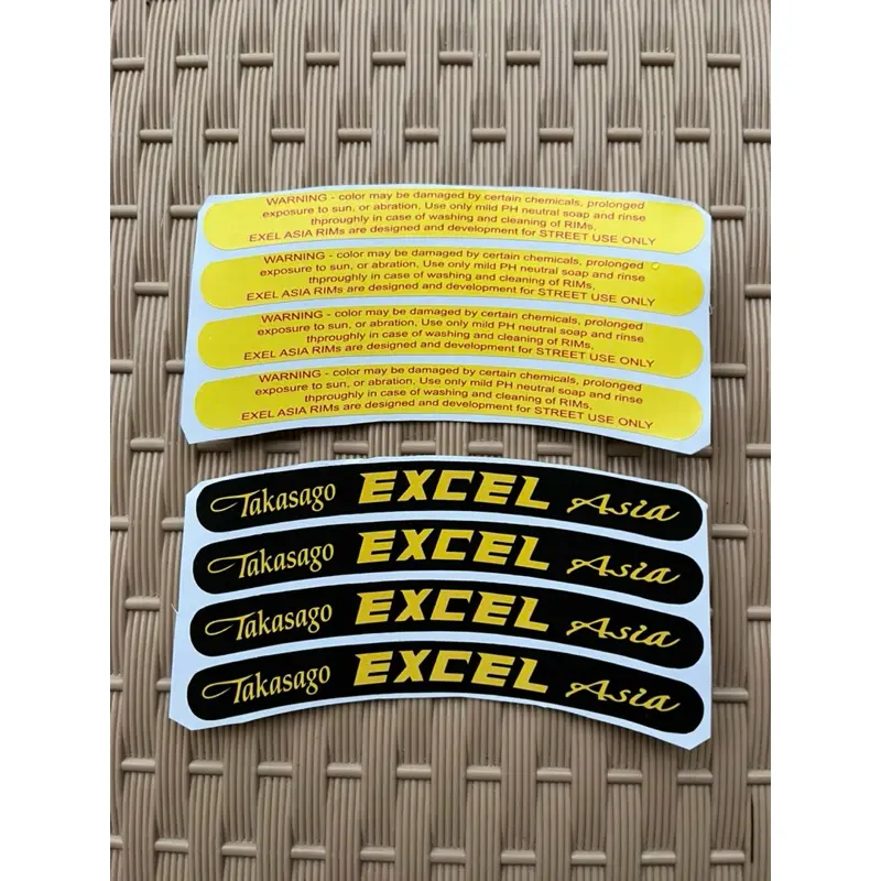 STIKER EXCEL DAN PERINGATAN VELG TAKASAGO EXCEL ASIA