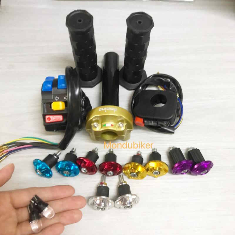 (TẶNG BT DAYTONA và 2 ĐÈN XN NHÁY 7 MÀU) Combo cùm Domino & cùm công tắc FZ & gù Salaya Phụ Tùng Phụ Kiện