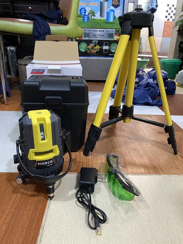 Máy bắn cốt laze,Máy cân bằng laser 5 tia xanh HABCO máy bắn tia lazer - Bảo hành 6 tháng