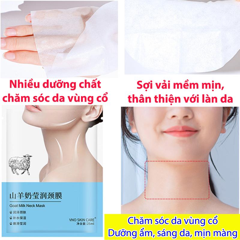 Product Introduction of [SỮA DÊ] COMBO 5 Miếng Mặt Nạ Dưỡng Da Vùng Cổ VNO Chiết Xuất Từ Sữa Dê – Chăm Sóc Nếp Nhăn, Dưỡng Ẩm, Sáng Da, Làm Mịn Da 5