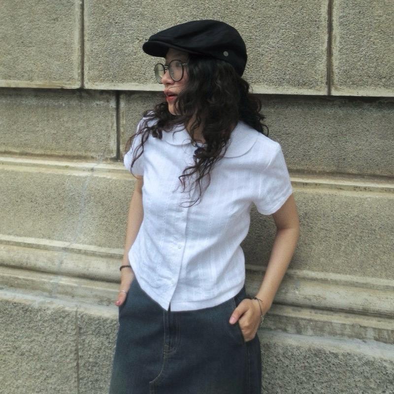 Áo sơ mi cổ sen - Aufra studio