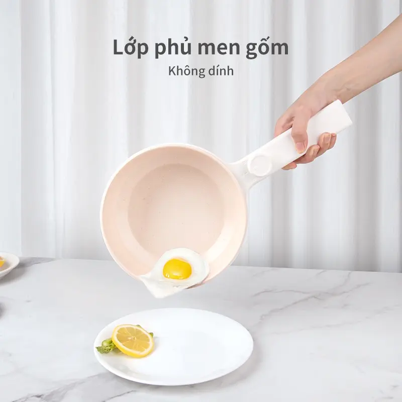INSSA Nồi lẩu điện chống dính 1.5L đa chức năng, thích hợp cho 2-3 người, điều chỉnh nhiệt độ, tay cầm dài DZGH002 4