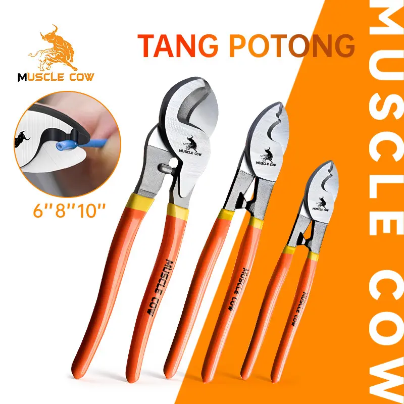 MUSCLE COW Tang Potong Kabel Tajam Berkualitas – 3 Ukuran, Cocok untuk Elektrikal