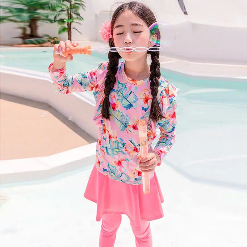 [HỎA TỐC] Đồ bơi dài tay chống tia UV cho bé gái hàng loại 1 Đồ bơi cho bé gái chống nắng 4