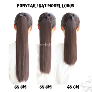 Victoria House - Hair clip Ponytail Tali Pita Wig Rambut Wanita Model Lurus Panjang 45CM / 55CM / 65CM