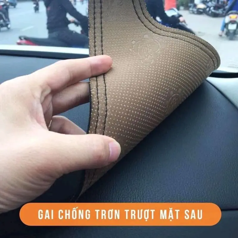 Thảm Phủ Taplo Ô Tô MITSUBISHI XPANDER 2018 - 2023 Da Vân Cacbon, Nhung Lông Cừu 3 Lớp Có Chống Trượt Cao Su Thảm Taplo 4