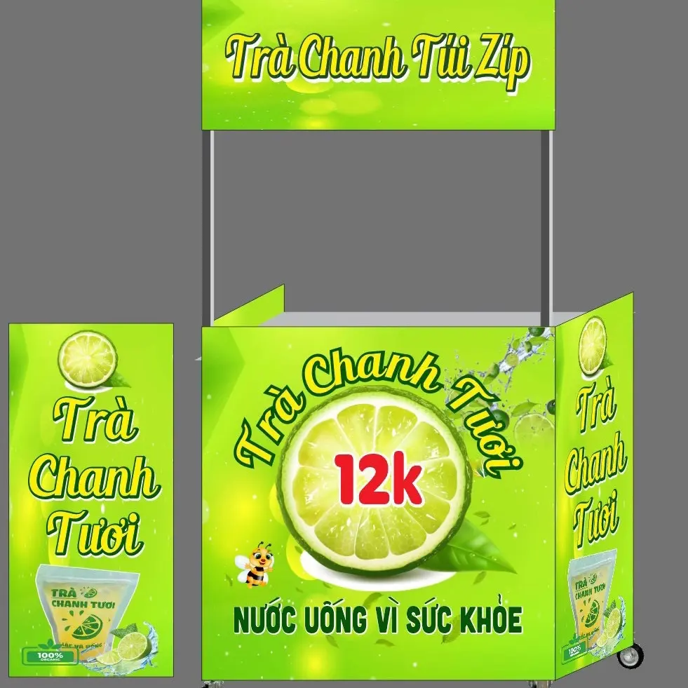 Quầy trà chanh tươi 12k mẩu lát chanh