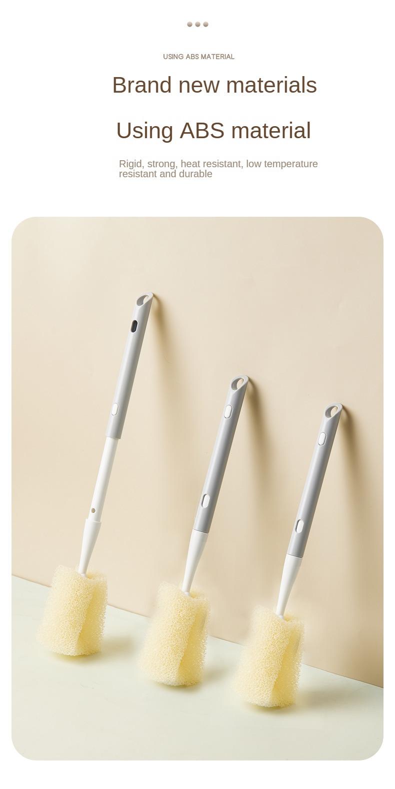 Product Introduction of Cup Washing Brush Long Handle Household Cup Brush Dedicated Fantastic Net Baby Bottle Brush Sub-Water Cup Brush Cleaning Decontamination Sponge Brush Glass Wiper Squeegees brush  cleaning tool 5