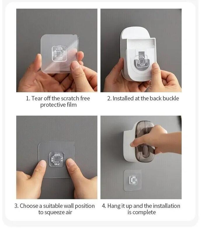 Product Introduction of 1 PCS Automatic Toothpaste Dispenser Bathroom Accessories Wall Mount Lazy Toothpaste Squeezer Toothbrush Holder 21