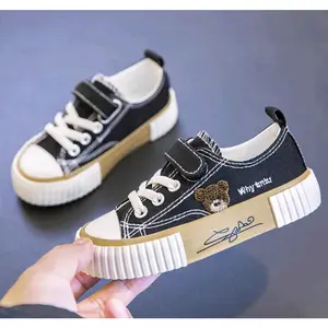 Sepatu Kanvas Motif Beruang Trendy Sepatu Anak Wanita//Pria Sepatu Kasual Terbaru Usia 5 sampe 11 tahun Viral Fyp