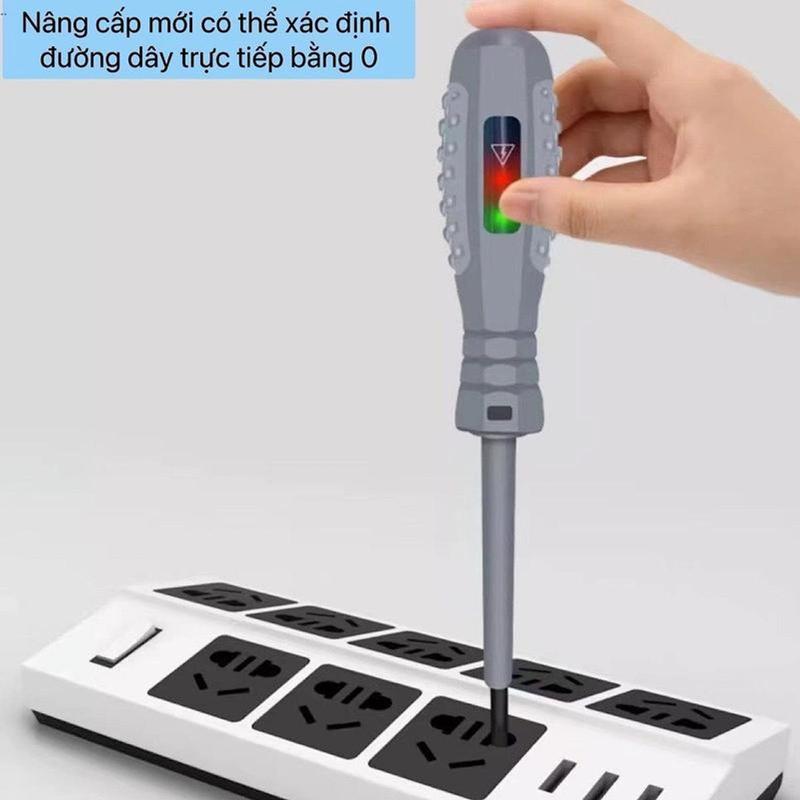 Bút Thử Điện Thông Minh Kiêm Luôn Tua Vít Chống Va Đập Chuyên Dụng Hiển Thị Đèn Led