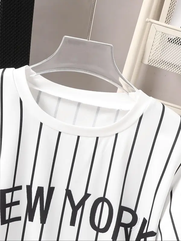 Two-Piece Set Toddler Boy's Letter Print Tee & Shorts Set, Casual Short Sleeve T-shirt & Shorts, Summer Outfits Clothes for Kids 2