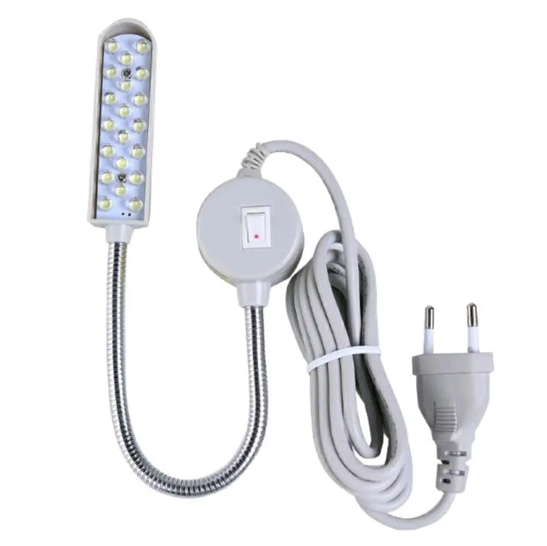 LAMPU MESIN JAHIT LED 20 TITIK MAGNET / COLOKAN LED PUTIH MENJAHIT