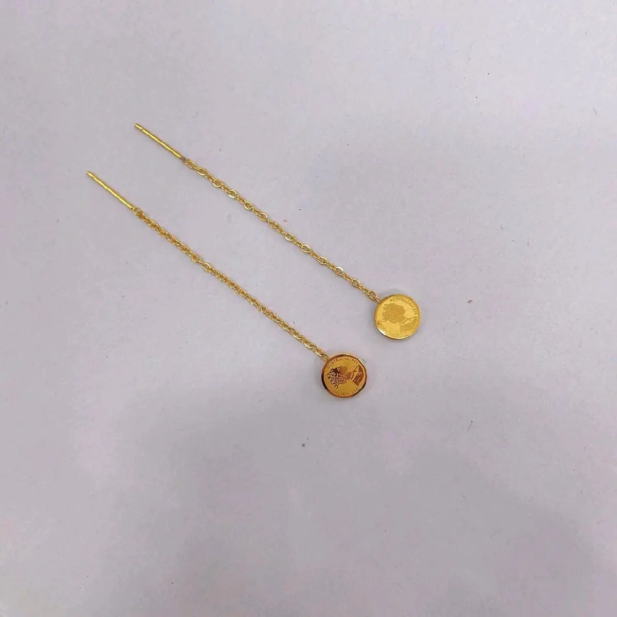 Anting Titanium tusuk jarum model koin