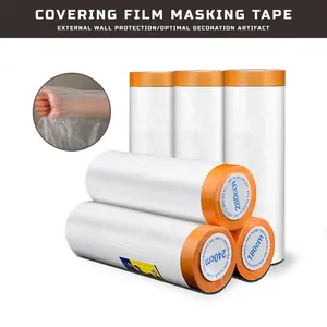 Cover Film Masking Tape Cover Plastik Pelindung Cat Penutup Furniture Anti Debu