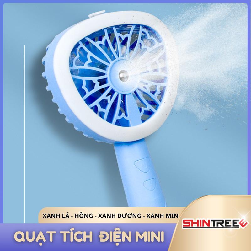 Quạt Cầm Tay Tích Điện Có Hơi Nước Đèn LED Tuỳ Chỉnh Tốc Độ, Tiện Lợi Cho Mọi Lứa Tuổi-Phụ Kiện