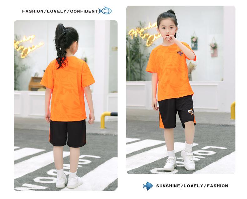 Product Introduction of Summer New Children's Basketball Uniform Set Boys and Girls Sports Wear Quick-Dry Big Kids Short Sleeve Shorts Two-Piece Set 17