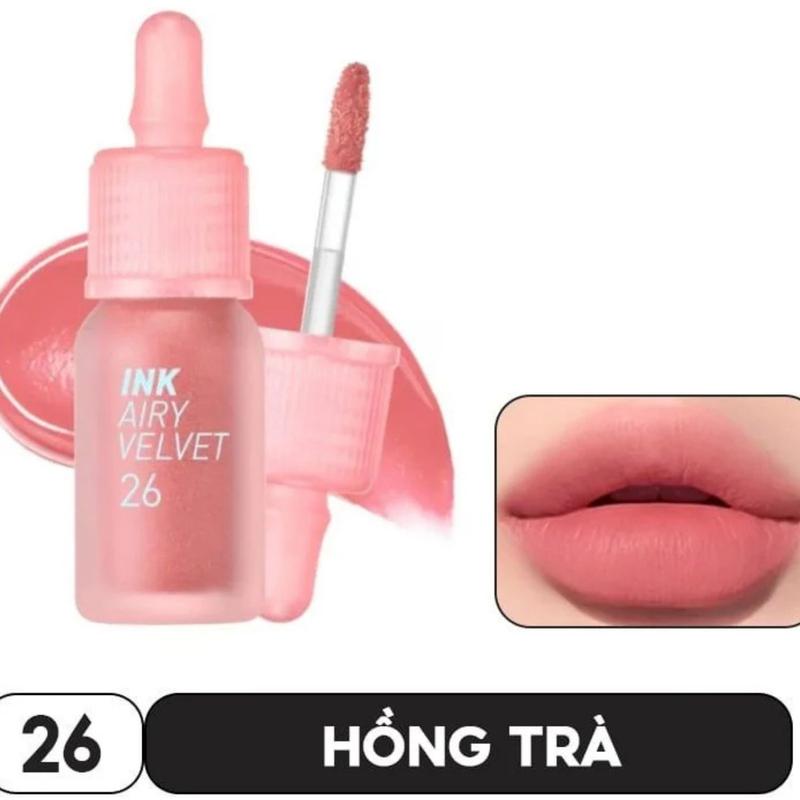 Son Ink Airy 26 Hồng Trà Son Peripera Ink Airy Velvet Lip Tint 26 Apricot Peach - Hồng Trà Cosmetic Mỹ Phẩm