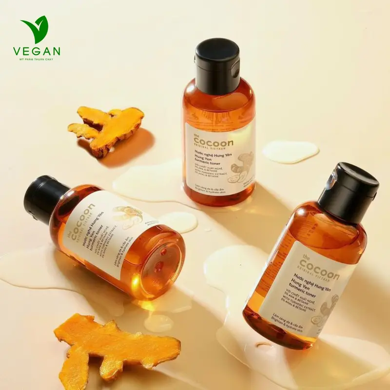 Toner Nước nghệ Hưng Yên cocoon 140ml (Turmeric toner) Skincare dành cho da dầu, da mụn 3