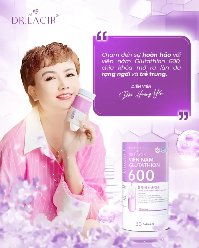 Phiên Bản Tím Ấn Tượng - Viên Uống Glutathion 600 - Hộp 30 Viên - Viên uống không sử dụng cho nam 7
