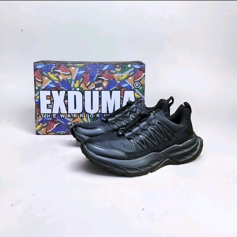 Sepatu EXDUMA SUPER BLACK BROTHERHOOD SEPATU RUNNING SEPATU KETS TERBARU Kerja Olahraga Sneakers Pria Sport Kasual Hitam 4