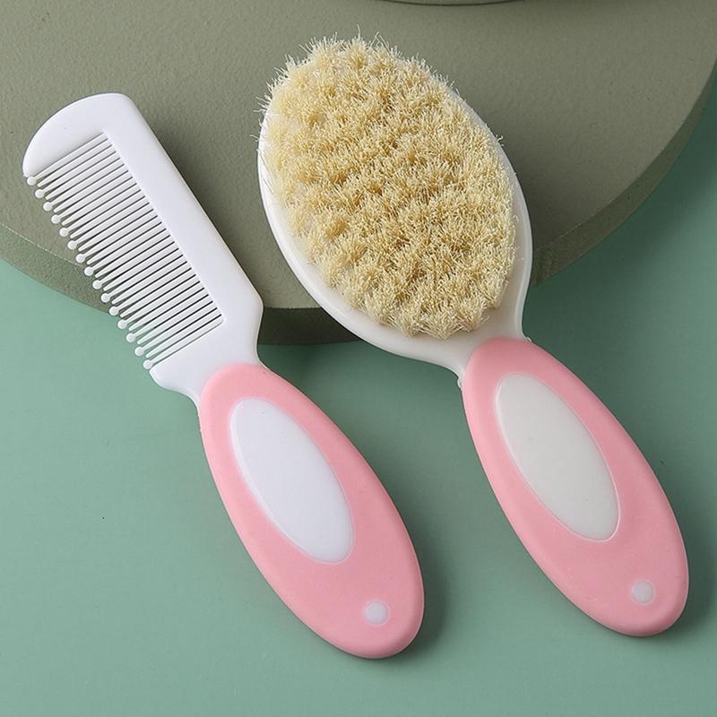Product Introduction of Baby Hairbrush Comb Newborn Infant Toddlers Soft Hair Brush Head Massager Set Baby Kids Hair Care 6