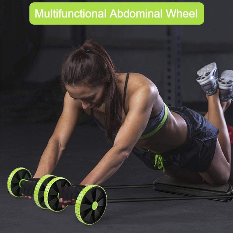 Product Introduction of Multifunctional Abdominal Exercise Wheel, 1 Set Abdominal Trainer With Resistance Band, Abdominal Muscle Training Equipment For Home Gym 4