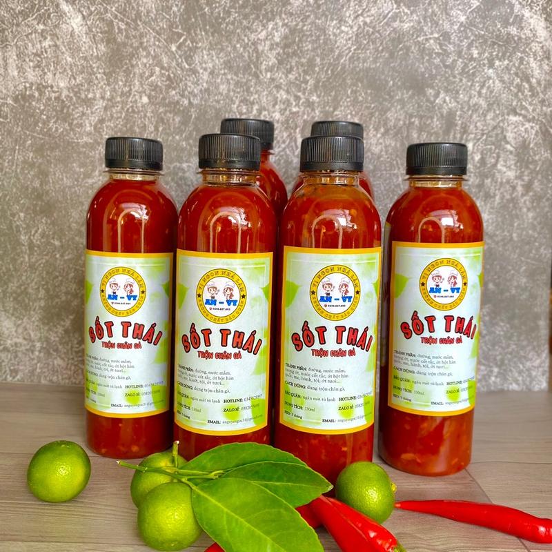 COMBO 6 chai nước sốt thái trộn chân gà An Vy 1 chai 330ml gia vị chua cay
