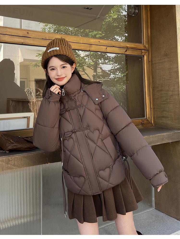 Product Introduction of Fashion Short Cotton-Padded Coat for Women Autumn and Winter New 2024 Korean Style Solid Color with Match Cotton Coat Jacket Thickened Padded Jacket Outer Wear 30